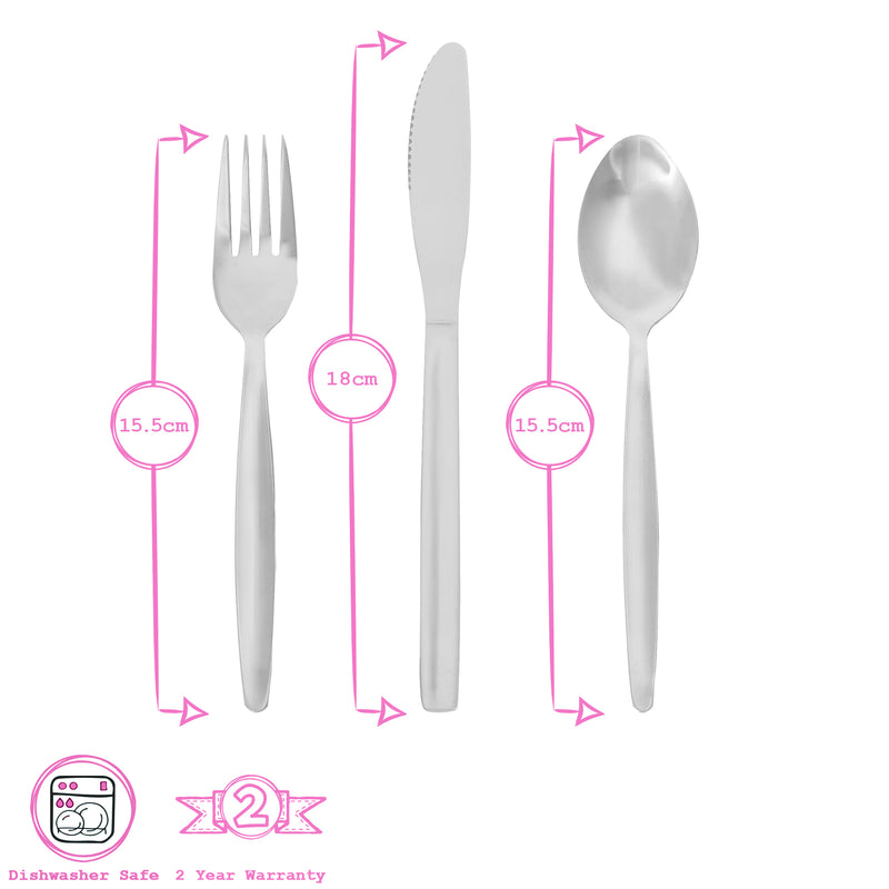12pc Stainless Steel Children's Cutlery Set - By Tiny Dining