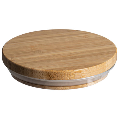 Scandi Glass Storage Jar with Wooden Lid - 750ml