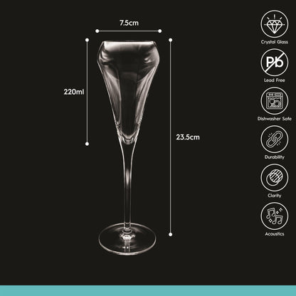 230ml Hoxton Crystal Champagne Flute