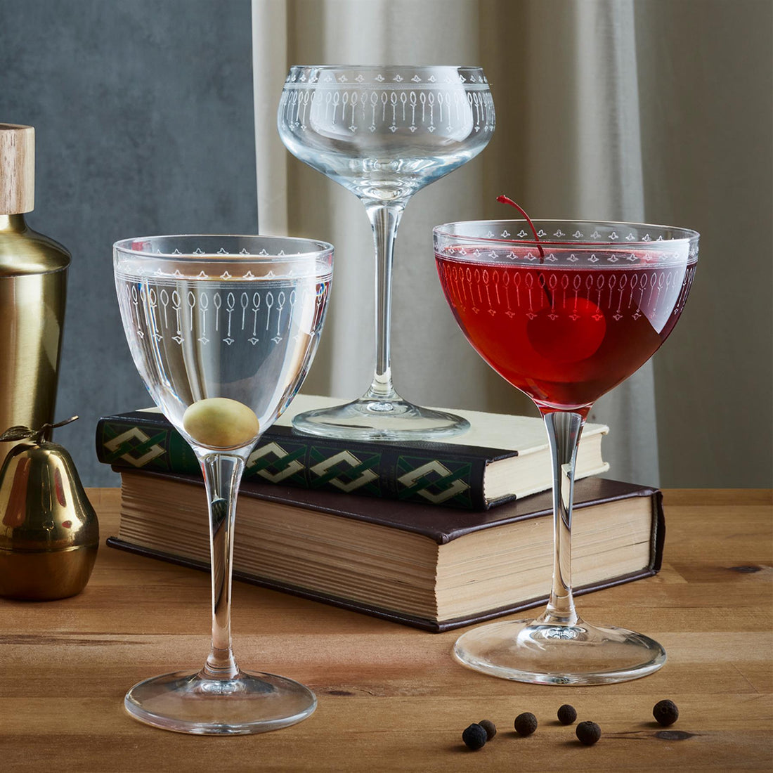 Art Deco 250ml Bartender Novecento Cocktail Glass