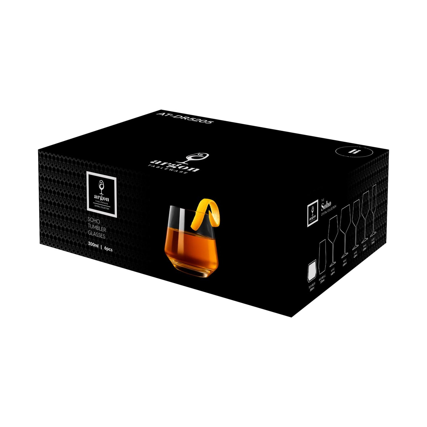 300ml Soho Crystal Tumbler Glass