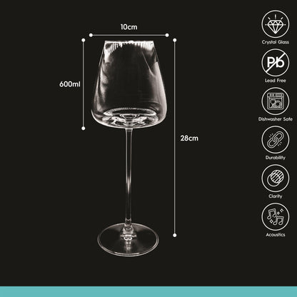 600ml Dulwich Crystal Red Wine Glass