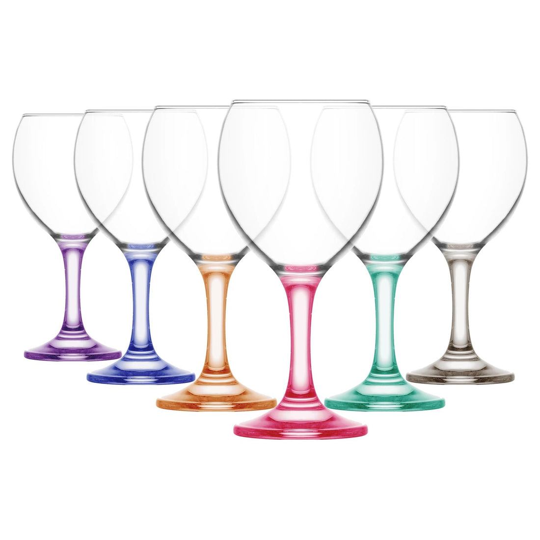 260ml Misket Wine Glass - Coloured Stem