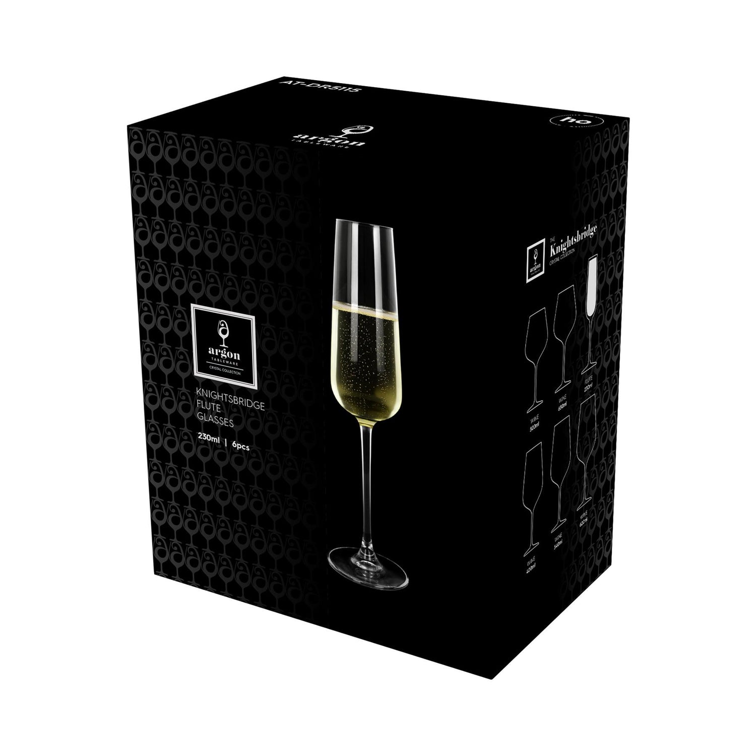 230ml Knightsbridge Crystal Champagne Flute
