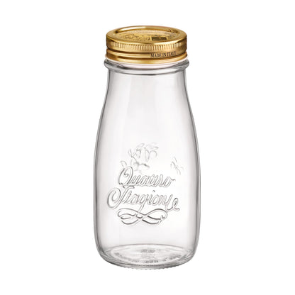 400ml Quattro Stagioni Glass Bottle with Screw Top Lid - By Bormioli Rocco
