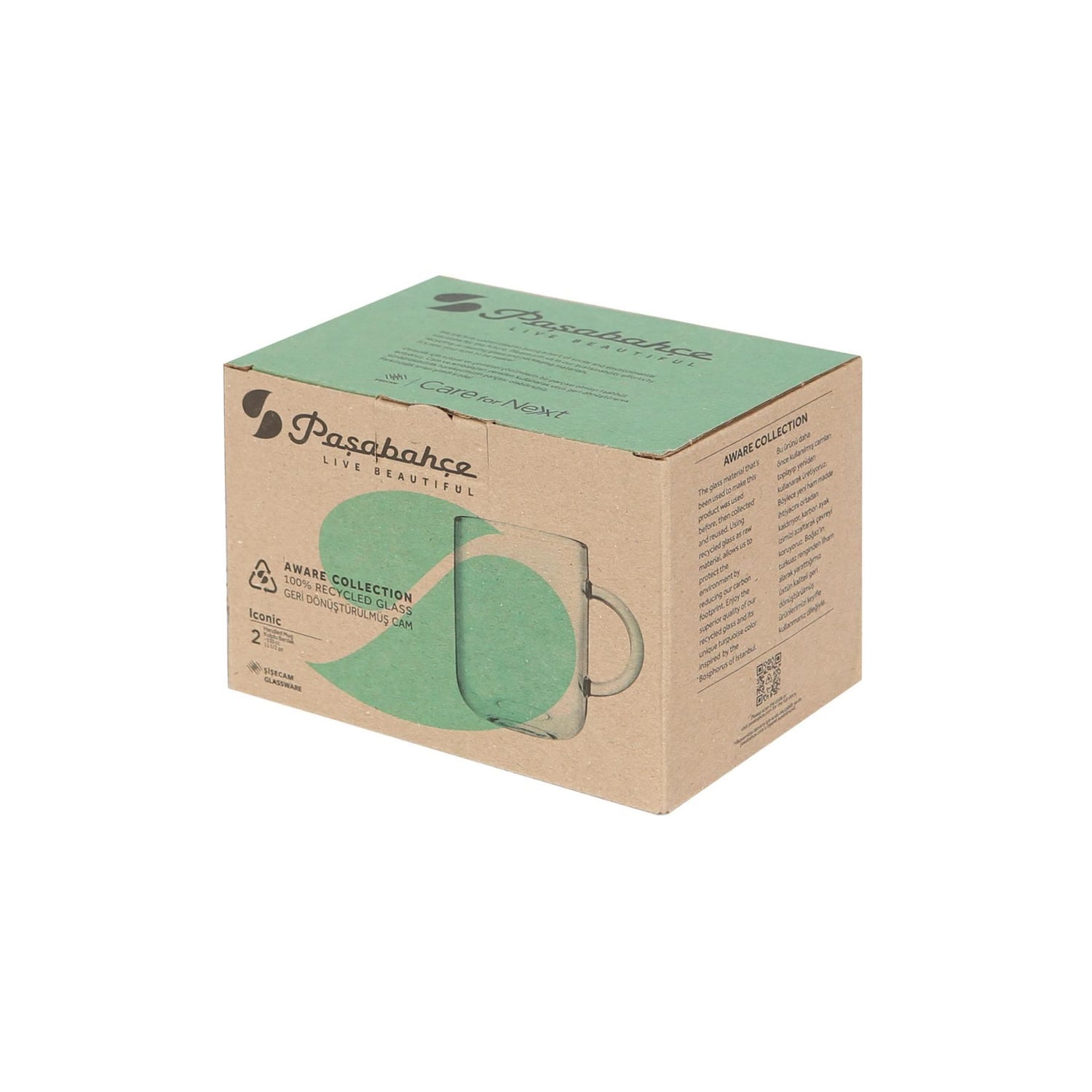 330ml Aware Iconic Recycled Glass Mug - Green