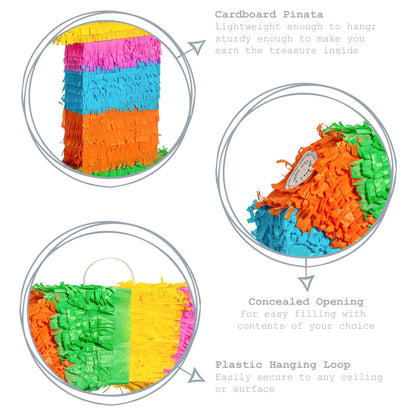 Number 3 Pop-Out Pinata with Blindfold - 35cm x 7.5cm x 50cm