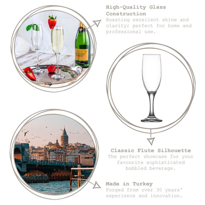 190ml Misket Glass Champagne Flute