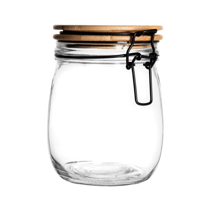 750ml Scandi Glass Storage Jar with Clip-Top Lid