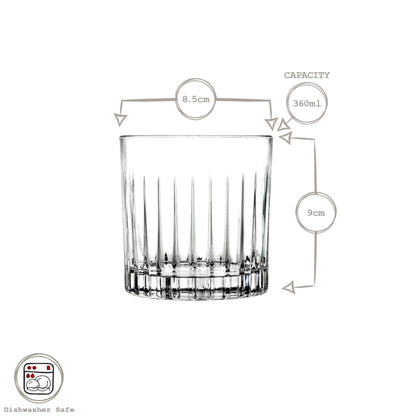 4 Piece 340ml Mixology DOF Whisky Glass Set