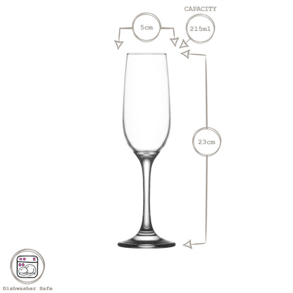 215ml Fame Glass Champagne Flute - Full Colour
