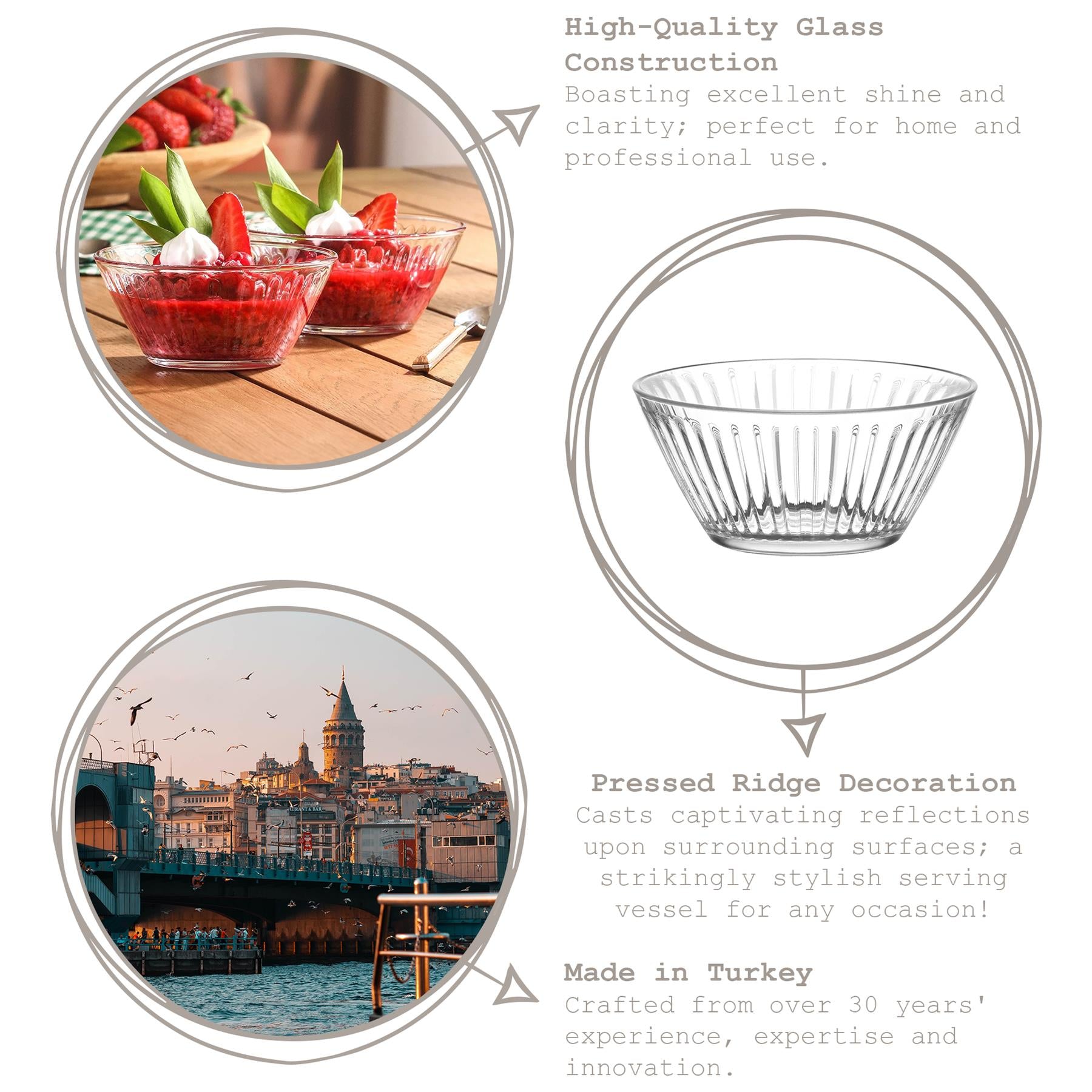 Hestia Glass Snack Bowl - 10.5cm