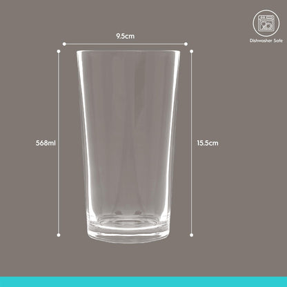 568ml (20oz) Conical Pint Beer Glass