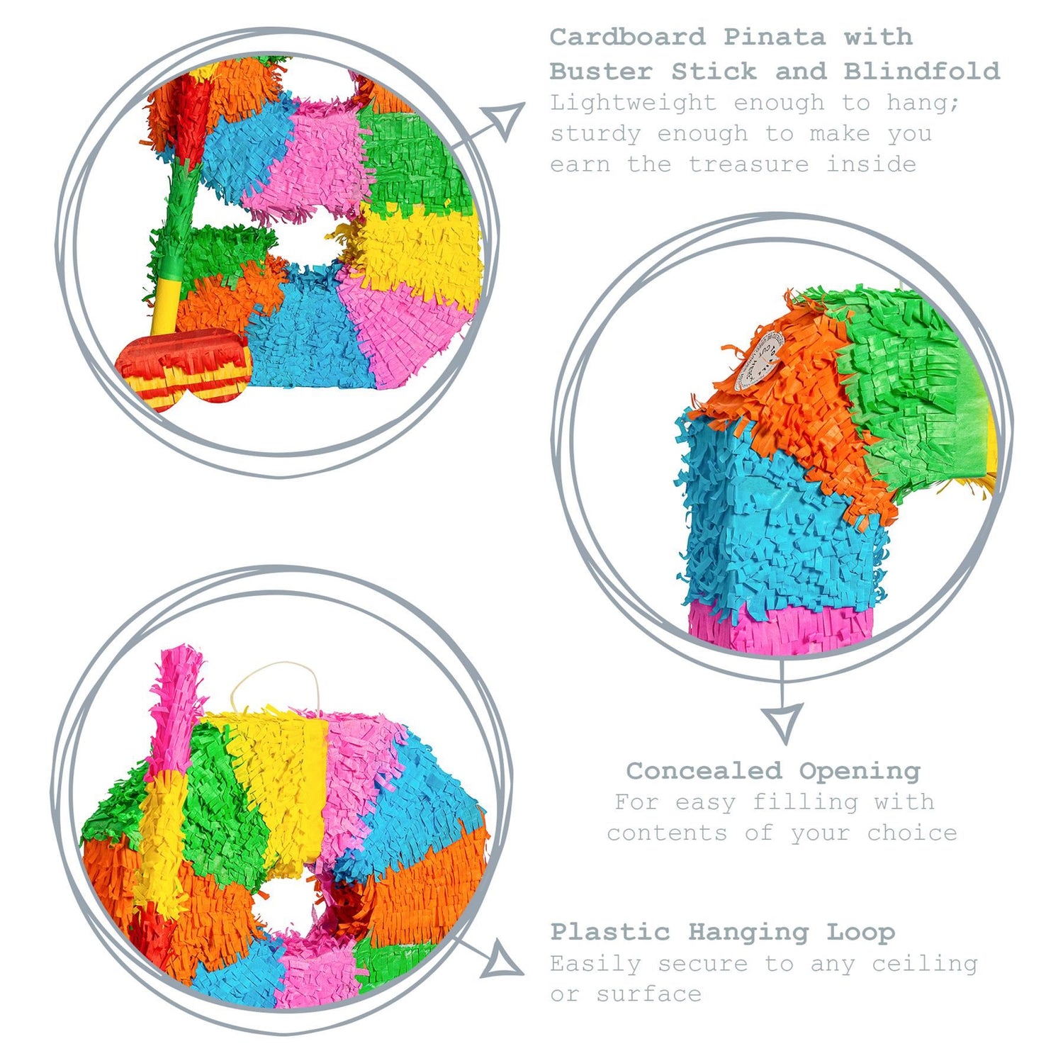 Number 9 Pop-Out Pinata with Blindfold - 35cm x 7.5cm x 50cm