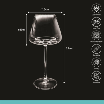 650ml Dulwich Crystal Red Wine Glass