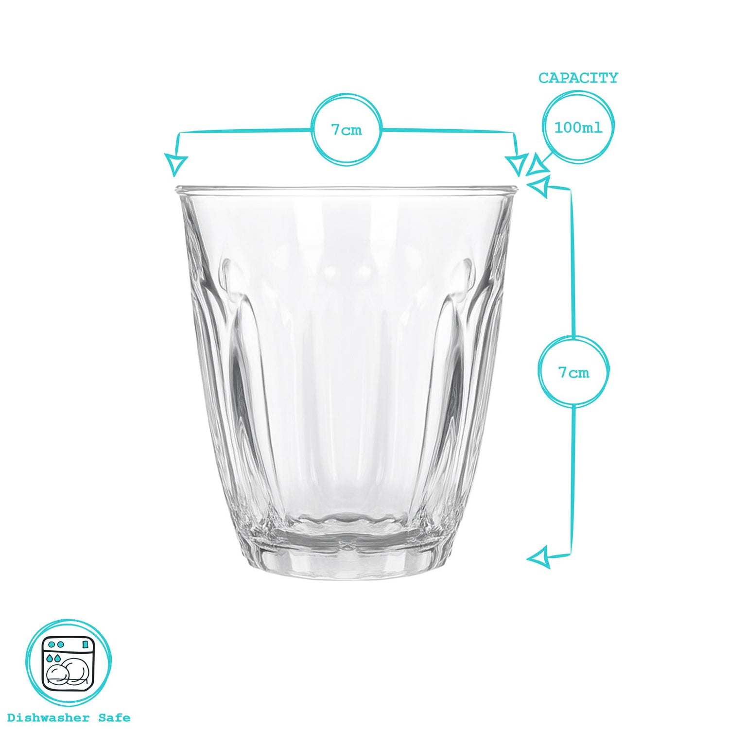 100ml Fluted Glass Tumbler