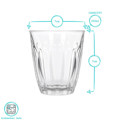 100ml Fluted Glass Tumbler