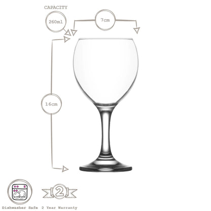 260ml Misket Red Wine Glass