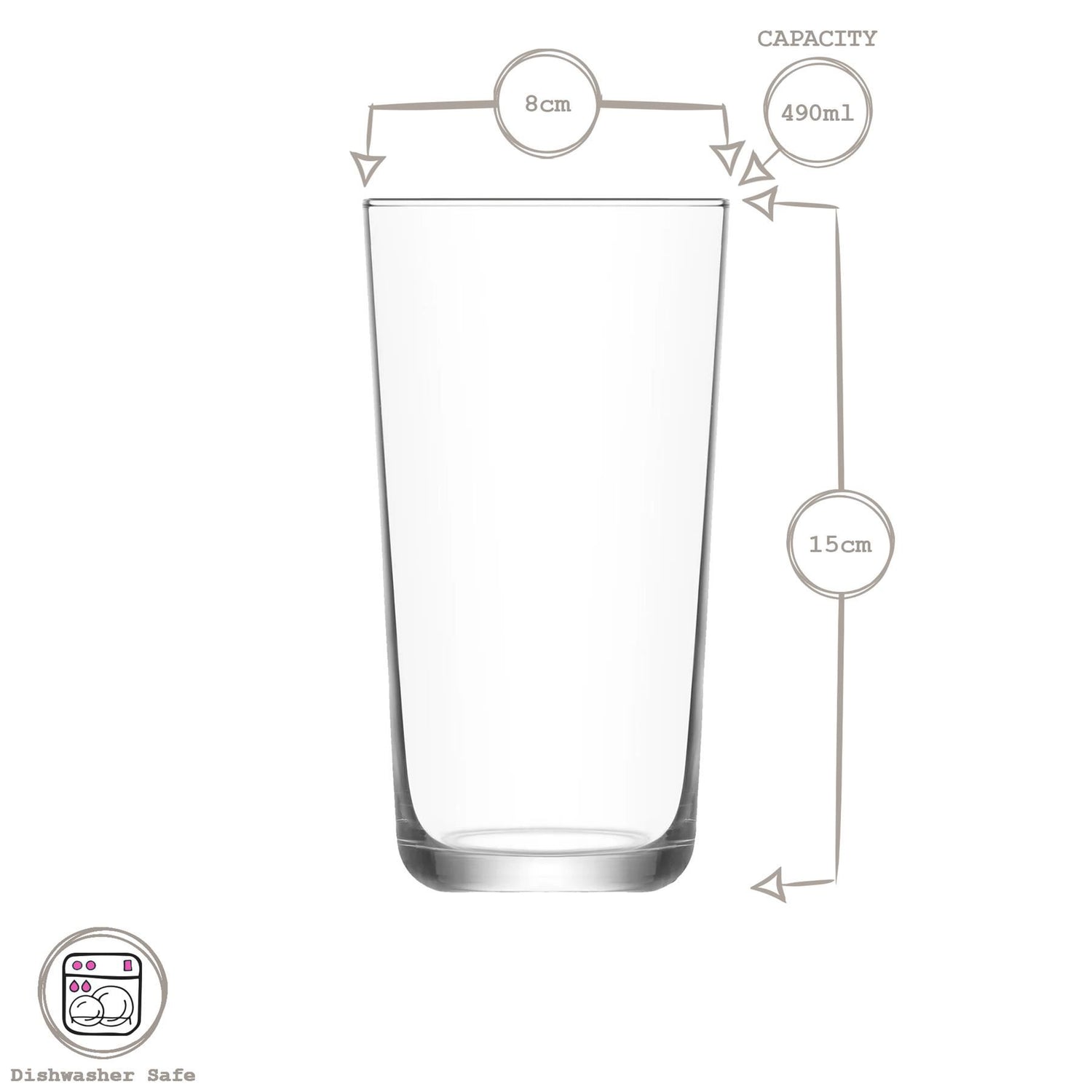 490ml Assos Highball Glass