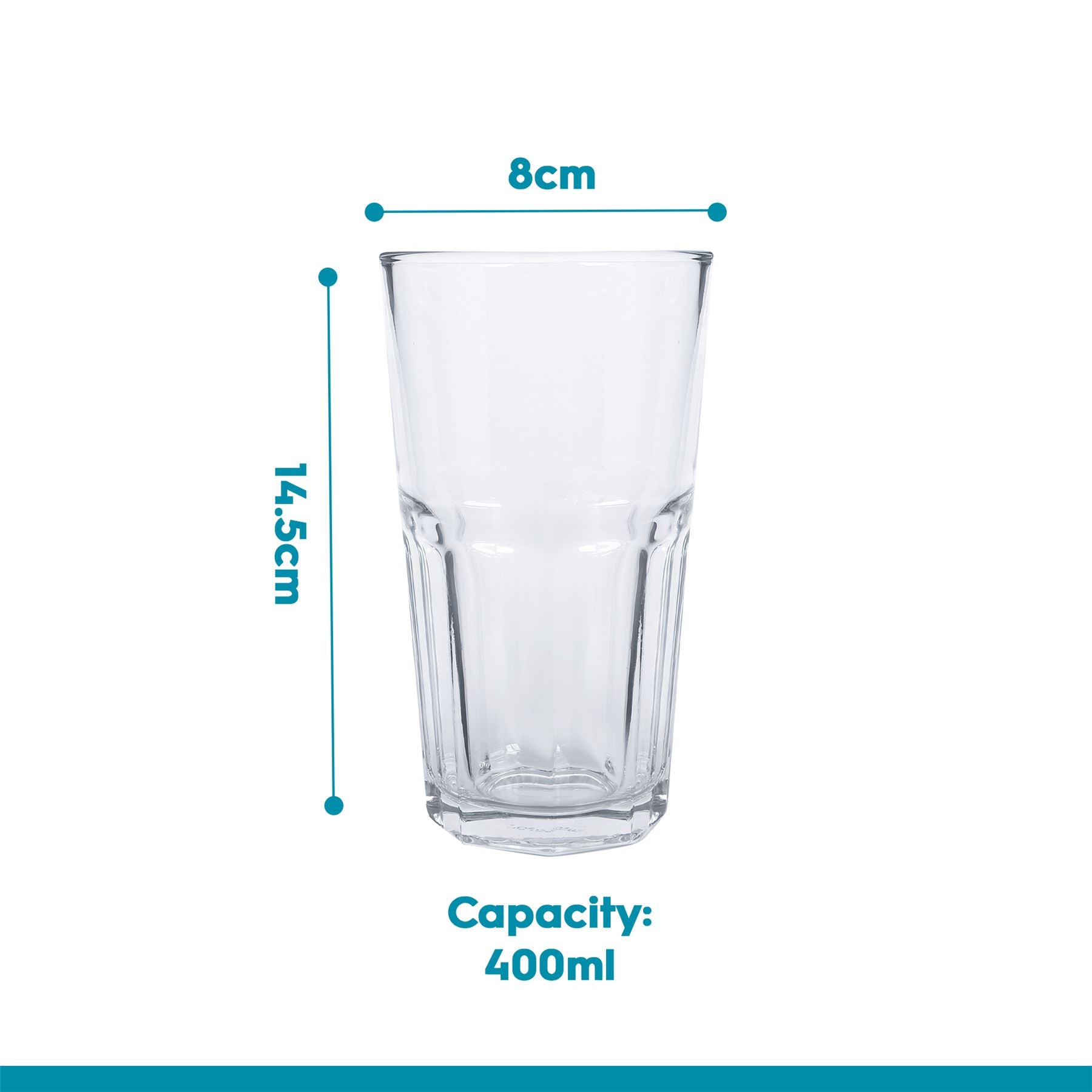 400ml Panelled Highball Glass