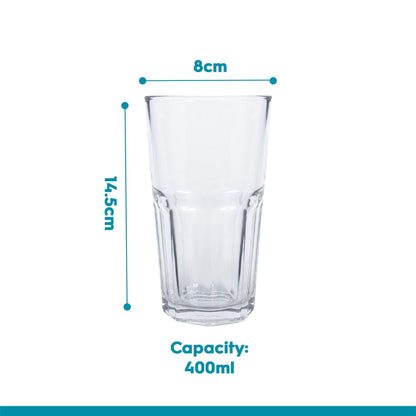 400ml Panelled Highball Glass