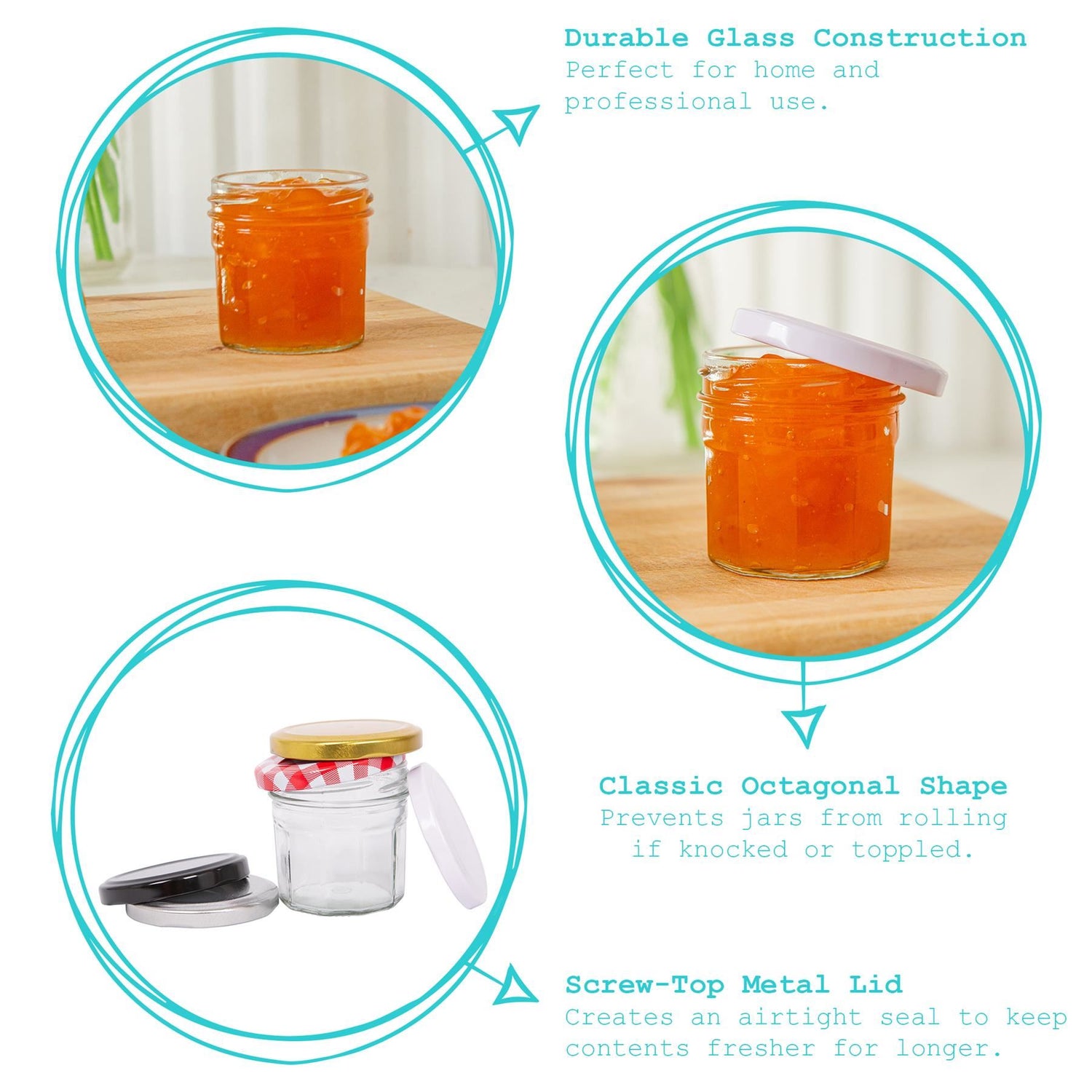 90ml Glass Jam Jar with Lid