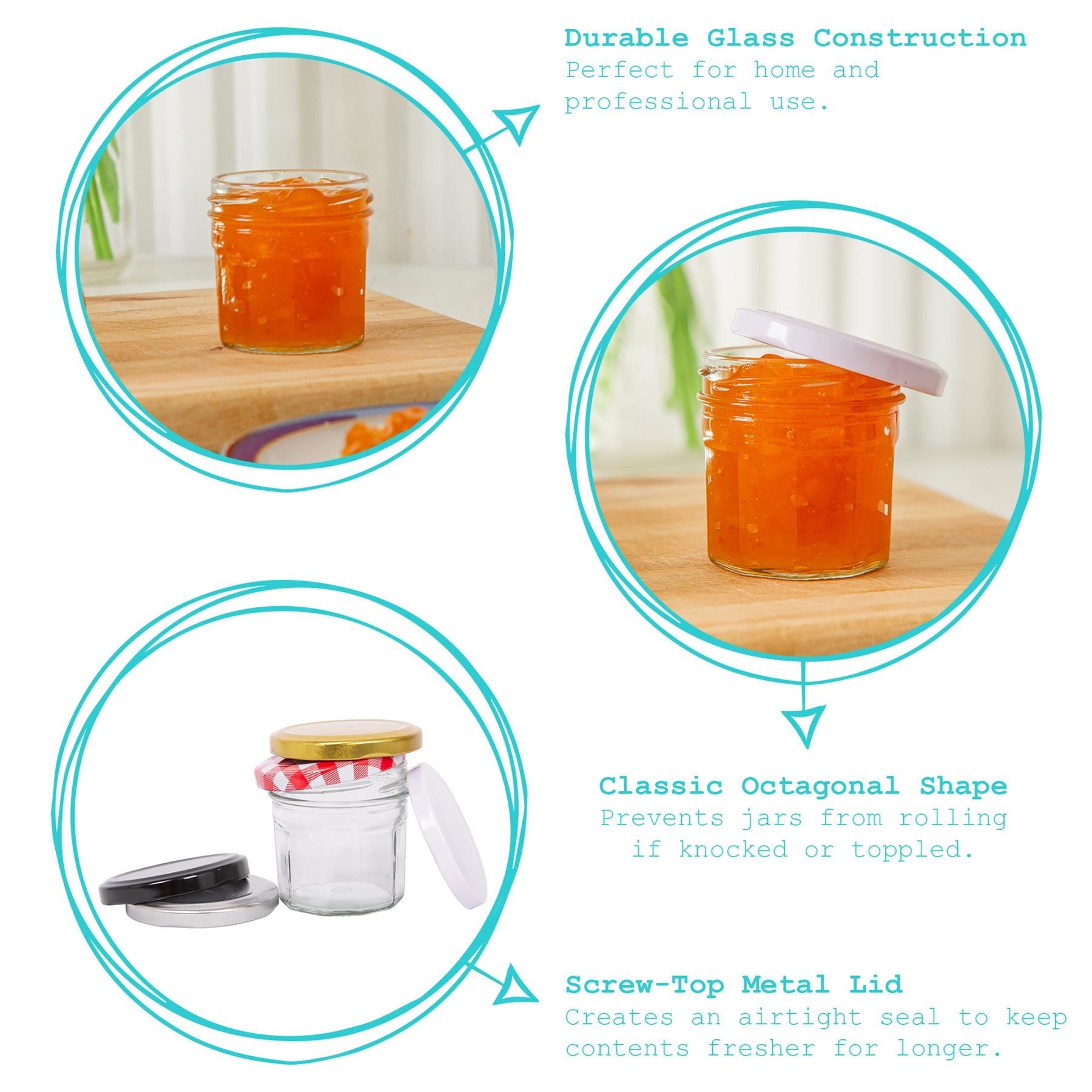 90ml Glass Jam Jar with Lid