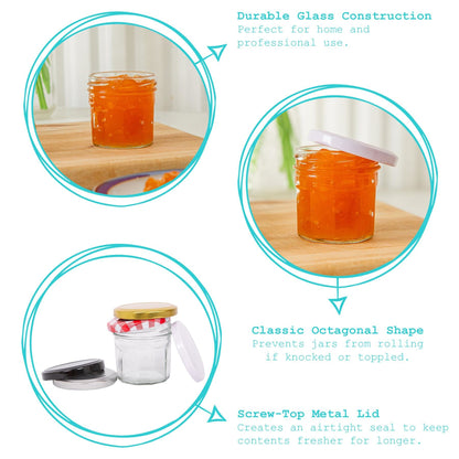 90ml Glass Jam Jar with Lid