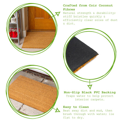 Coir Door Mat - 75cm x 45cm - Classic