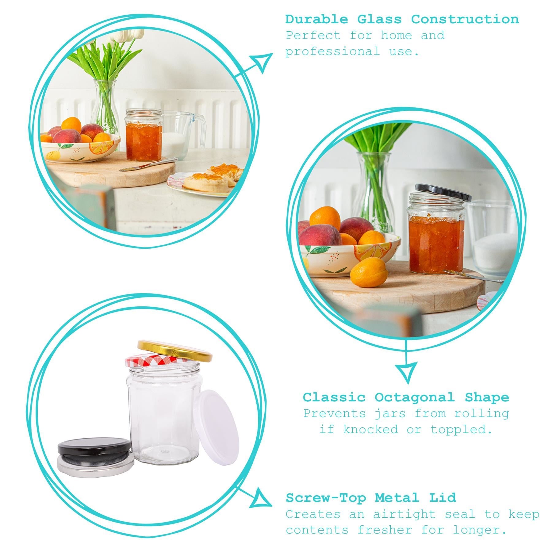 380ml Glass Jam Jar with Lid