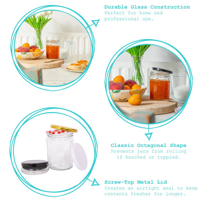 380ml Glass Jam Jar with Lid