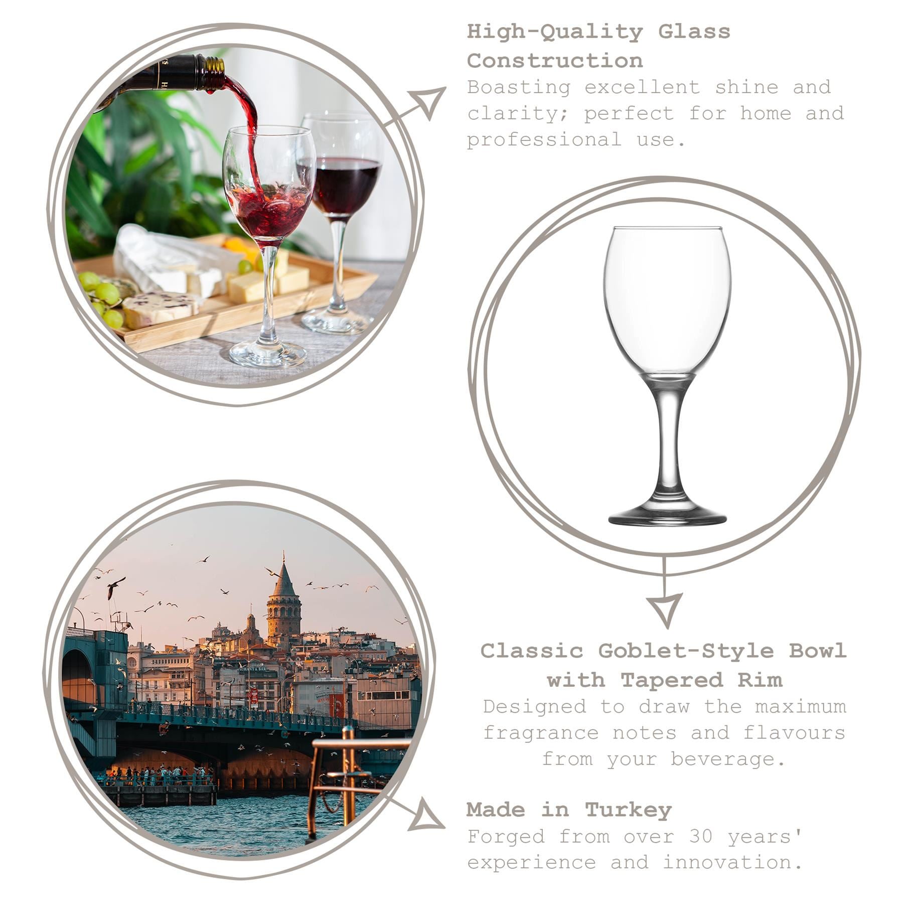205ml Empire White Wine Glass