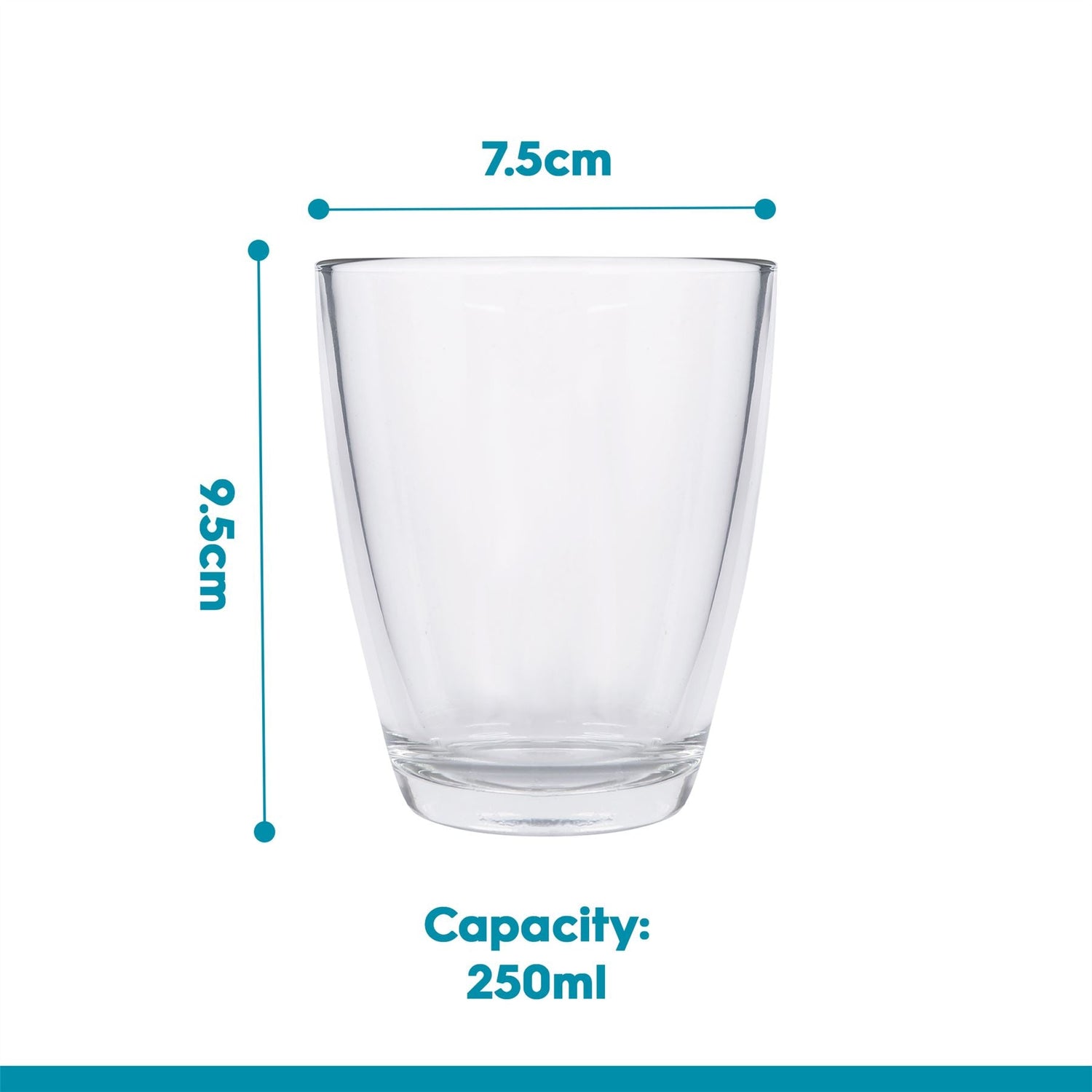 250ml Conical Glass Tumbler