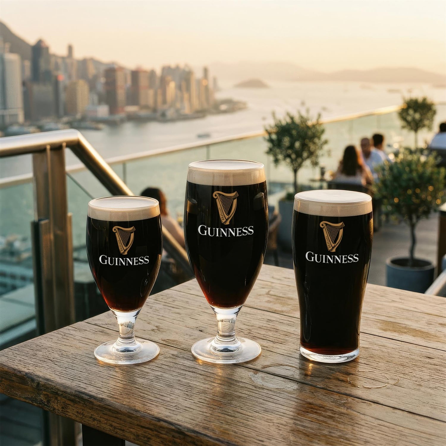 Guinness 2 Piece Tulip Pint Glass Set with Bottle Opener