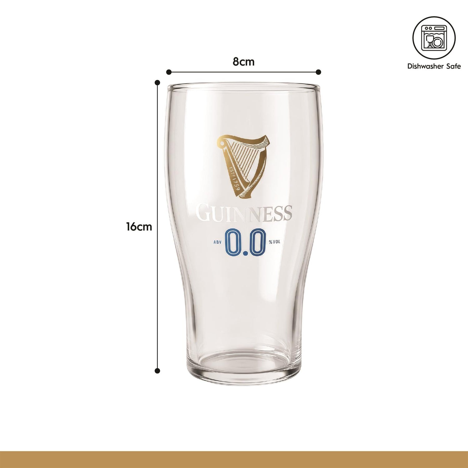 Guinness 2 Piece 0.0 Pint Glass Set