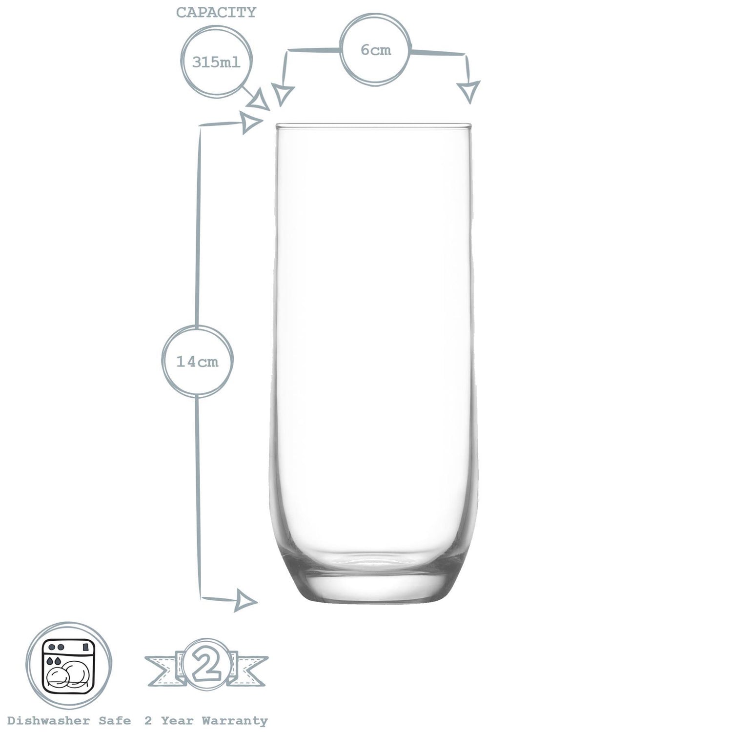 Sude Highball Glass - 315ml