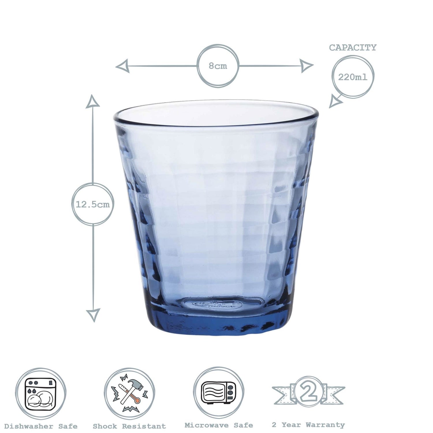 Marine 220ml Prisme Water Glass