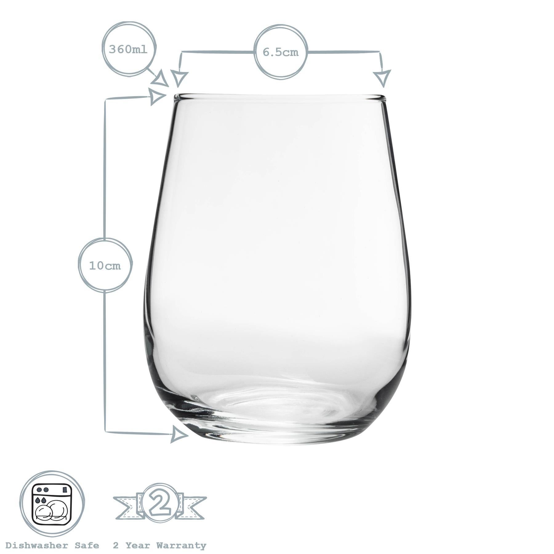 Gaia Stemless White Wine Glass - 360ml