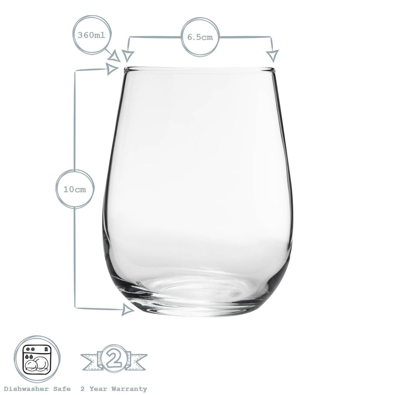 LAV Gaia Stemless White Wine Glass - 360ml