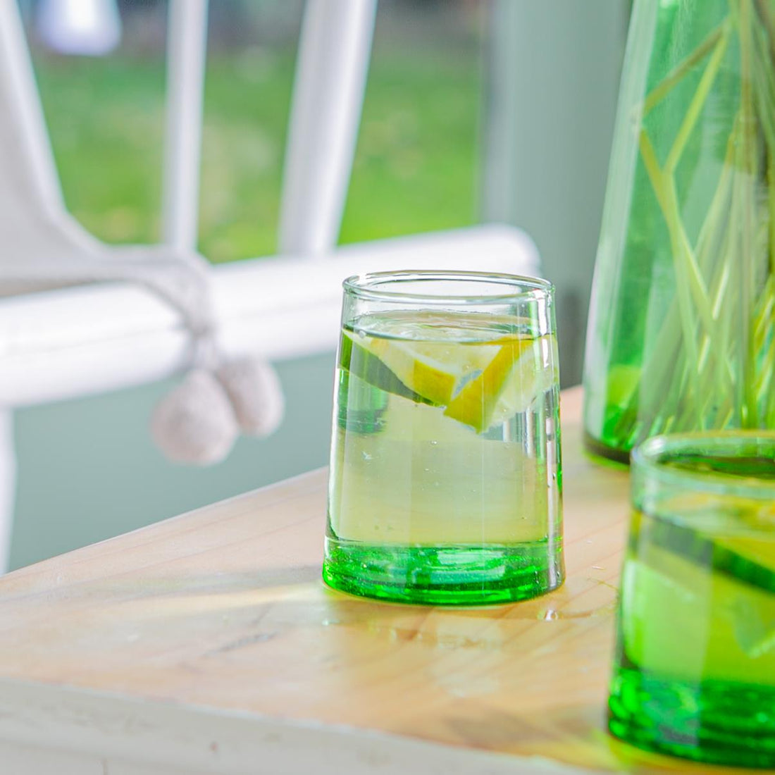 Merzouga Recycled Tumbler Glass - 260ml - Green