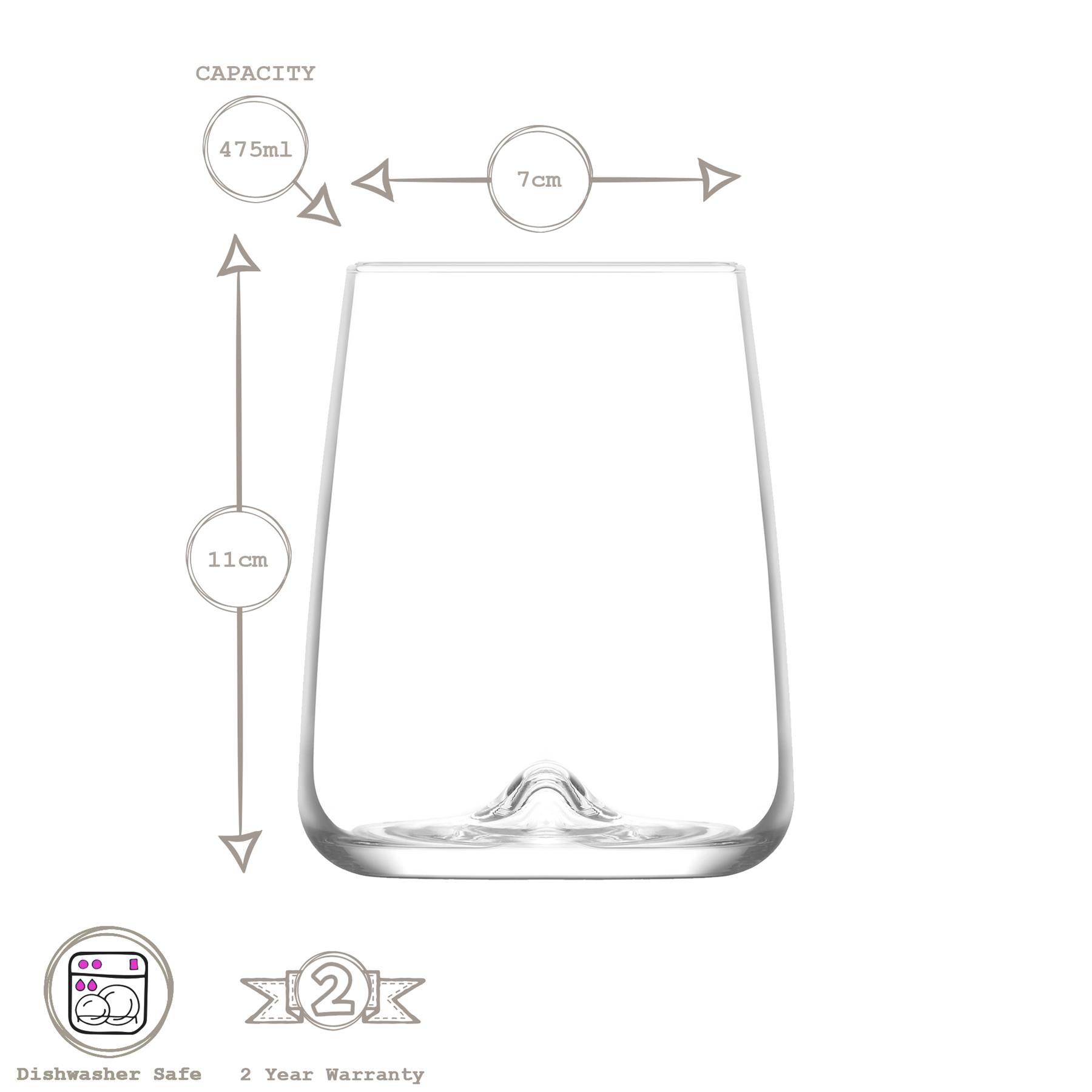 475ml Terra Tumbler Glass