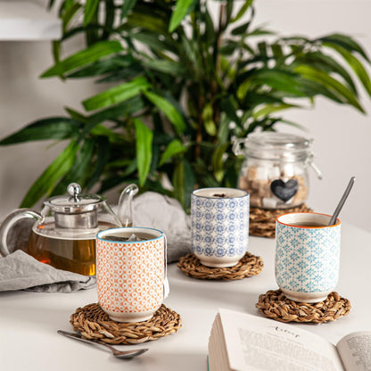 Hand-Printed Porcelain Tumbler - 280ml - Orange