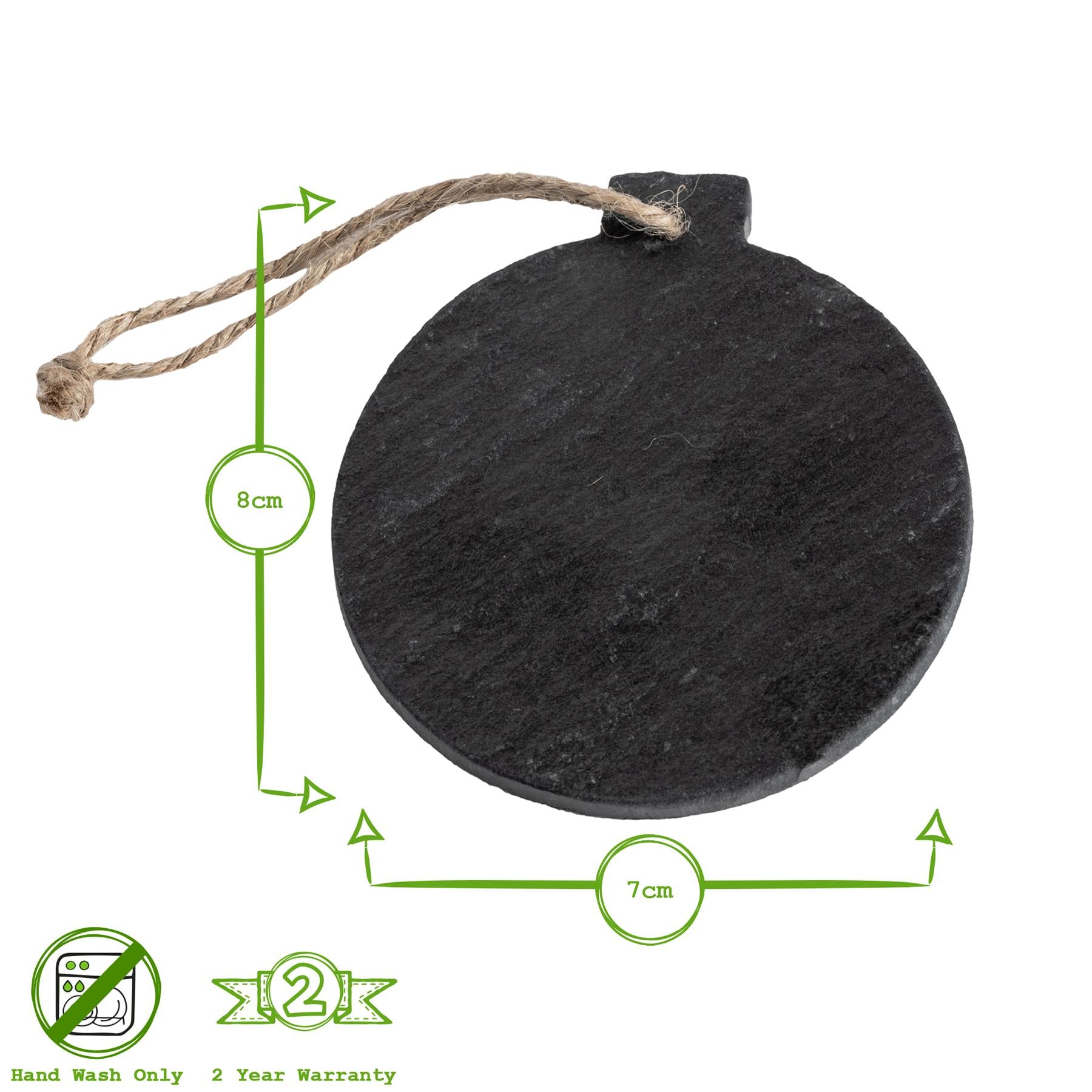 Slate Christmas Tree Decoration - Bauble