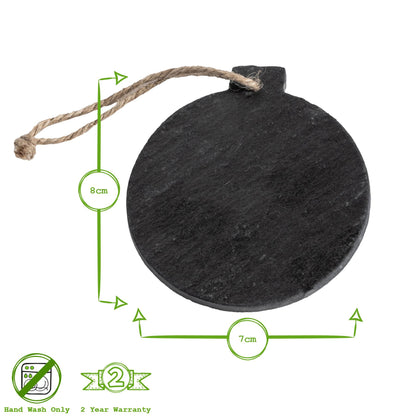 Slate Christmas Tree Decoration - Bauble