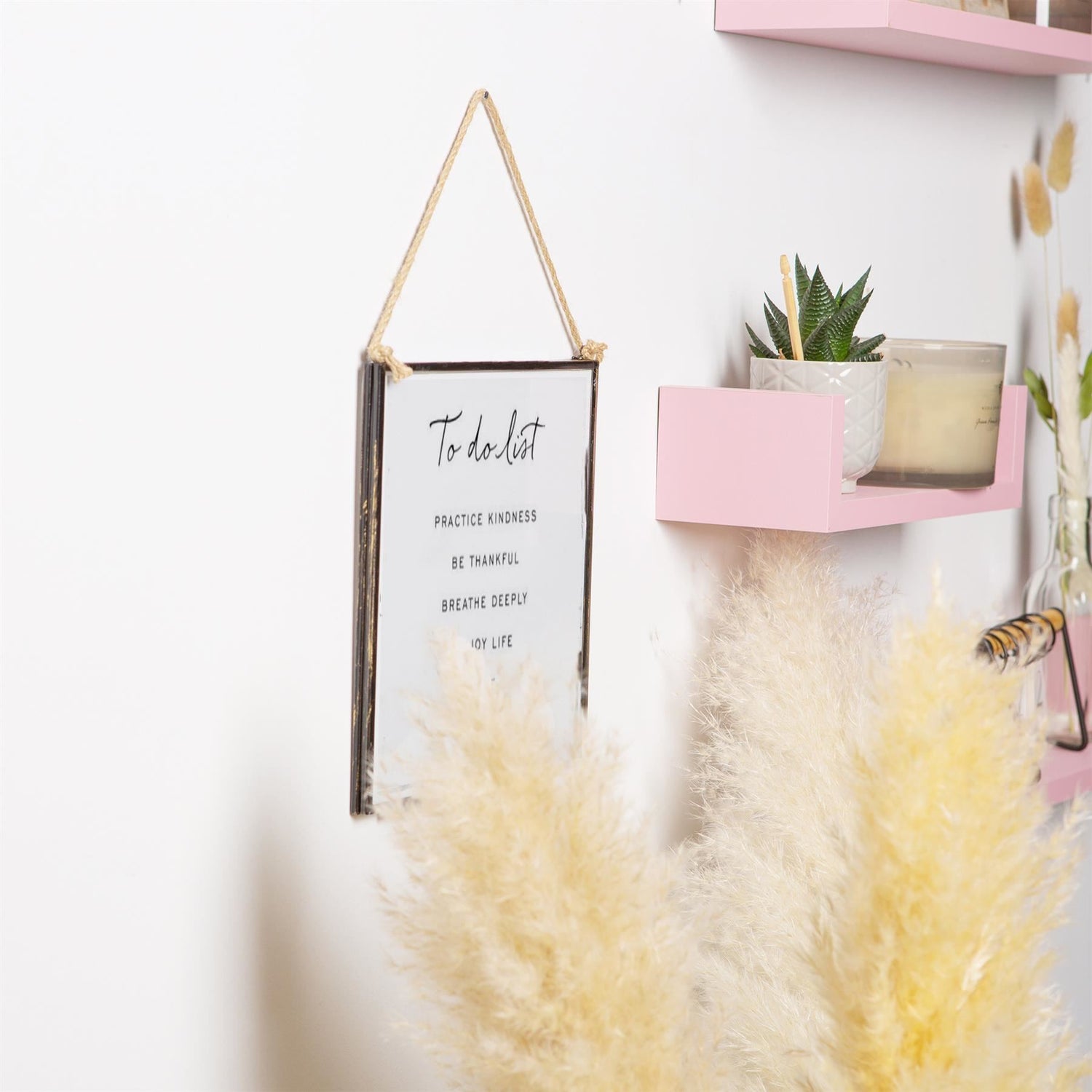 8&quot; x 8&quot; Glass Hanging Photo Frame