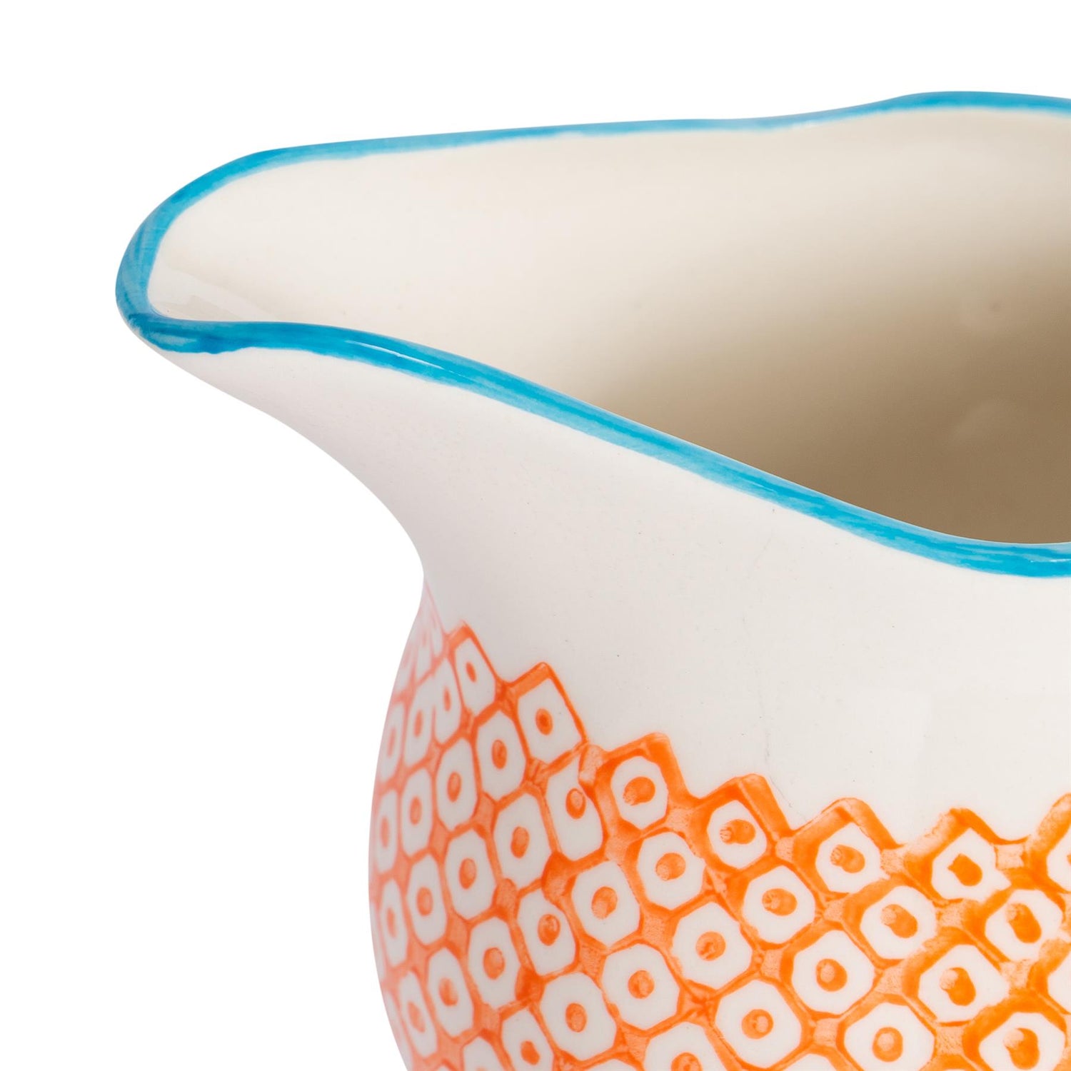 Hand-Printed Milk Jug - 300ml - Orange