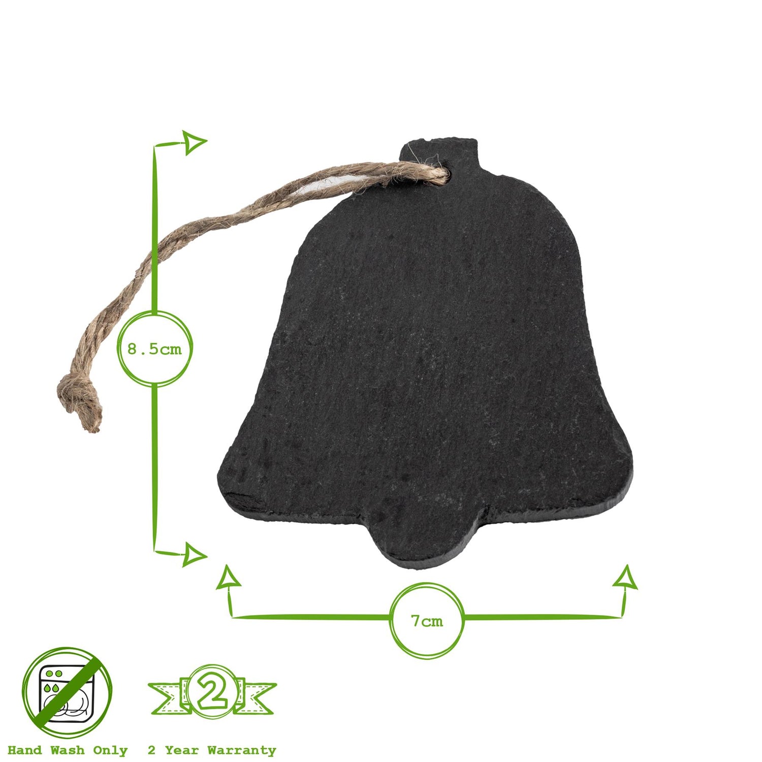 Slate Christmas Tree Decoration - Bell