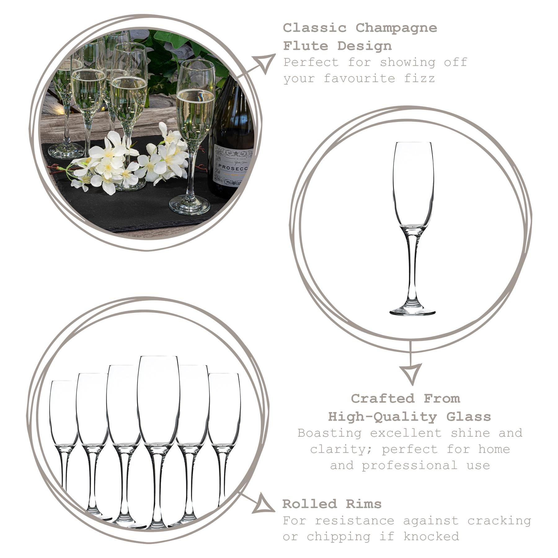 220ml Venue Glass Champagne Flute