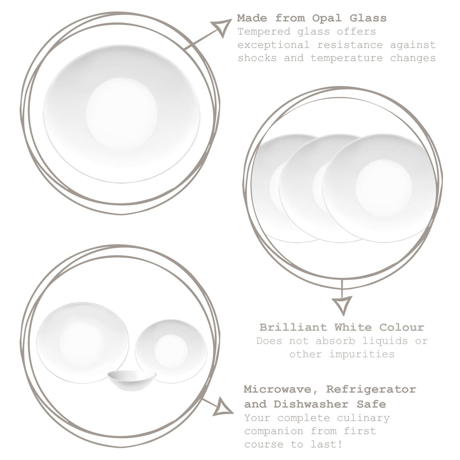 White 22cm x 19.5cm Prometeo Oval Glass Dessert Plate