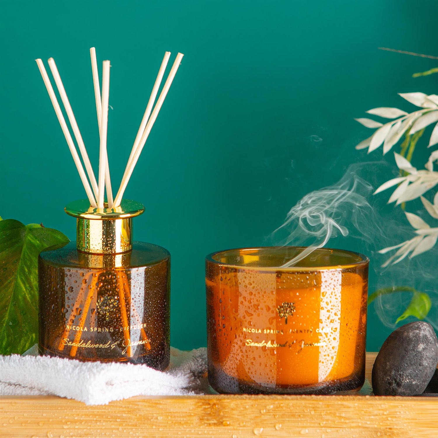 200ml Sandalwood &amp; Jasmine Glass Reed Diffuser